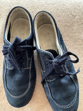 Hogan Navy Suede Athletic Lace-Up Shoes